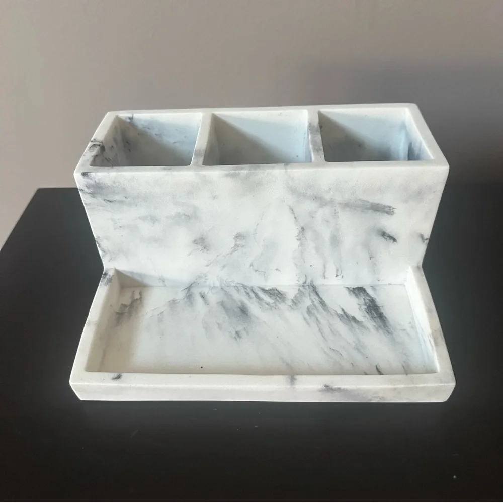 Bino Gray & White Marble Multi Organizer